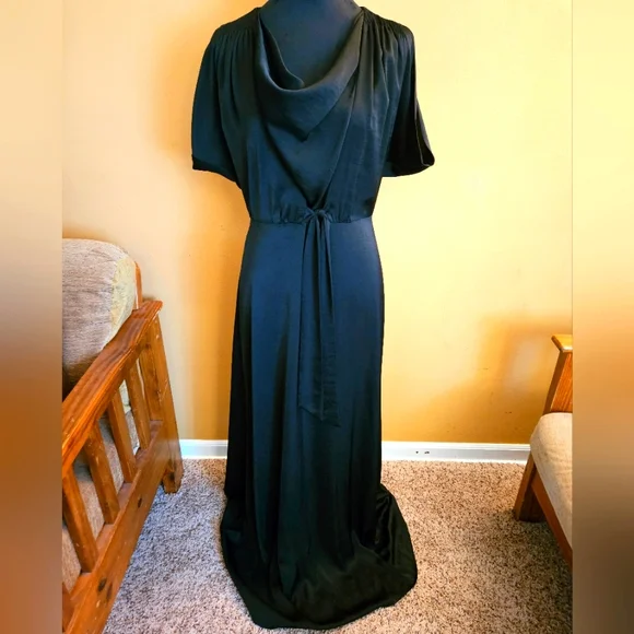 BCBGMaxAzria | Dresses | Bcbgmaxazria Black Cowl Neck Evening Gown |  Poshmark